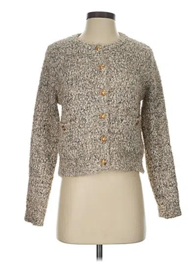 Pre-owned Tahari Cardigan Sweater In Tan
