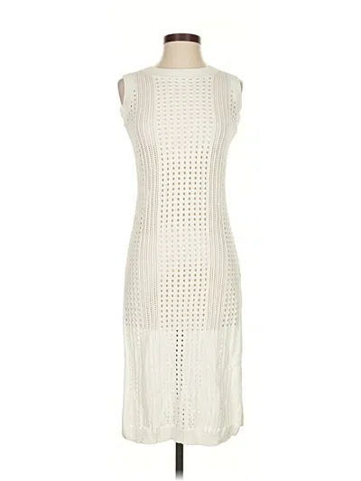 Pre-owned Tahari Cardigan Sweater In White