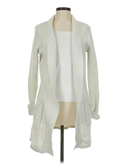 Pre-owned Tahari Cardigan Sweater In White