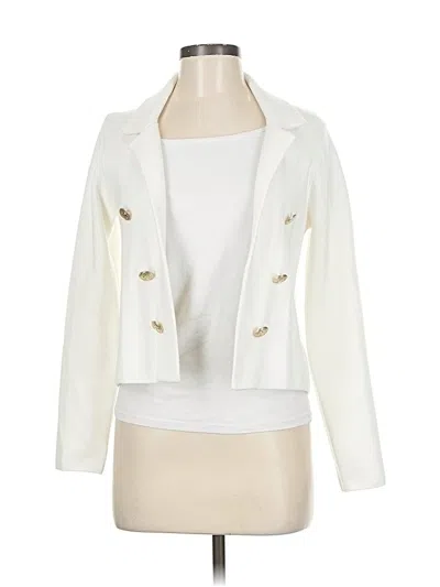 Pre-owned Tahari Cardigan Sweater In White
