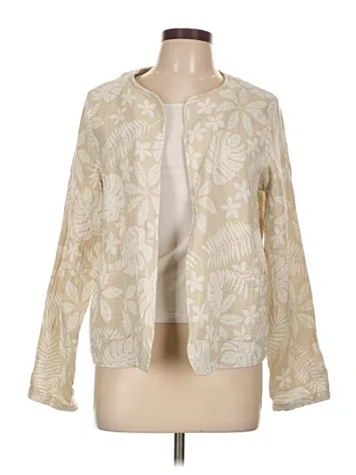 Pre-owned Tahari Cardigan Sweater In White
