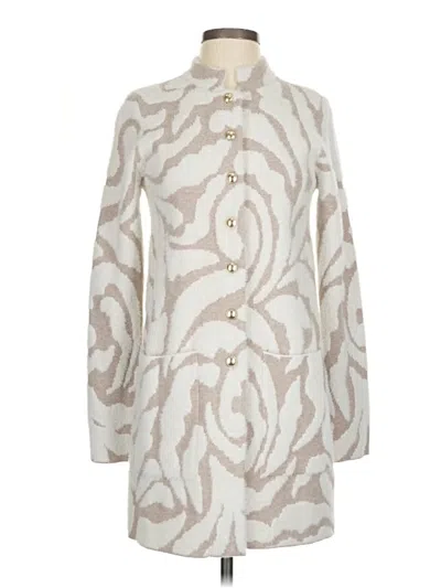 Pre-owned Tahari Cardigan Sweater In White