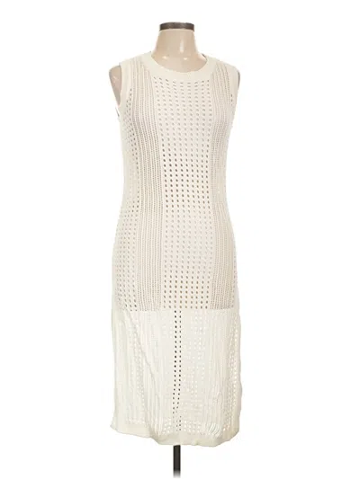 Pre-owned Tahari Cardigan Sweater In White