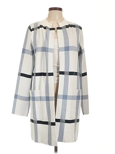 Pre-owned Tahari Cardigan Sweater In White