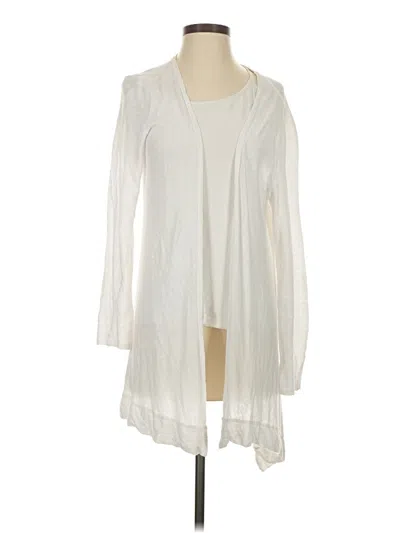 Pre-owned Tahari Cardigan Sweater In White