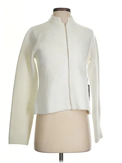 Tahari Cardigan Sweater In White