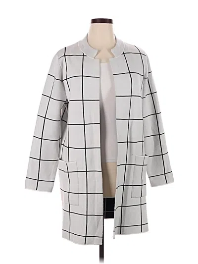 Pre-owned Tahari Cardigan Sweater In White