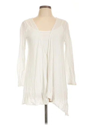 Pre-owned Tahari Cardigan Sweater In White