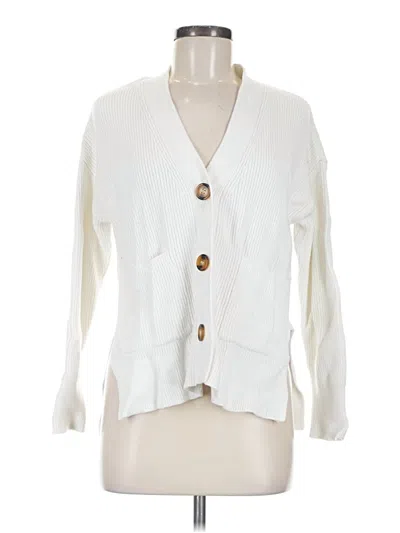 Pre-owned Tahari Cardigan Sweater In White