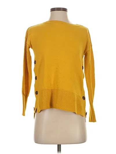 Pre-owned Tahari Cardigan Sweater In Yellow