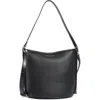 Tahari Carmine Zip Top Bucket Bag In Black