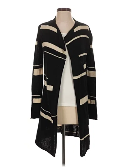 Pre-owned Tahari Cashmere Cardigan Sweater In Black