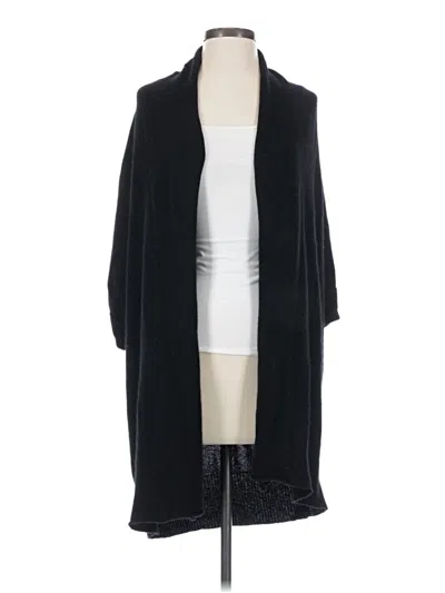 Pre-owned Tahari Cashmere Cardigan Sweater In Black