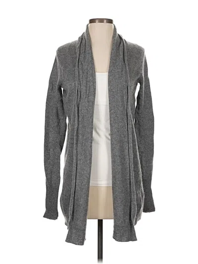 Pre-owned Tahari Cashmere Cardigan Sweater In Gray