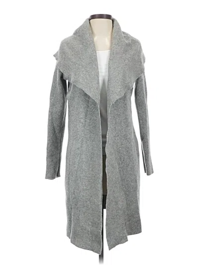 Pre-owned Tahari Cashmere Cardigan Sweater In Gray