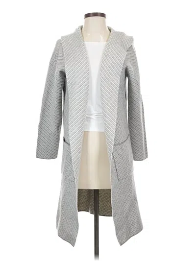 Pre-owned Tahari Cashmere Cardigan Sweater In Gray