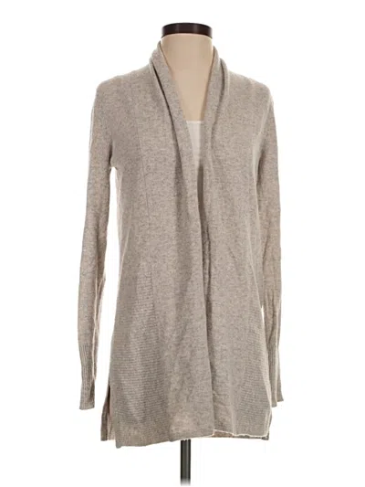 Pre-owned Tahari Cashmere Cardigan Sweater In Tan