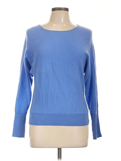 Pre-owned Tahari Cashmere Pullover Sweater In Blue