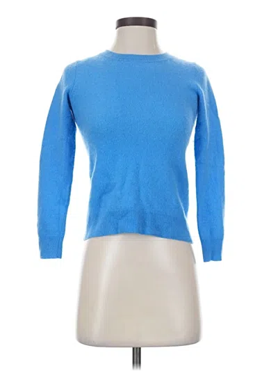 Pre-owned Tahari Cashmere Pullover Sweater In Blue