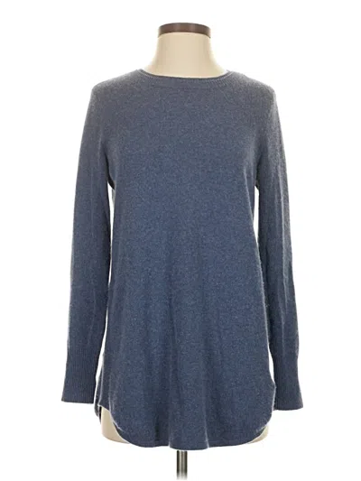 Pre-owned Tahari Cashmere Pullover Sweater In Blue