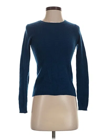 Pre-owned Tahari Cashmere Pullover Sweater In Blue