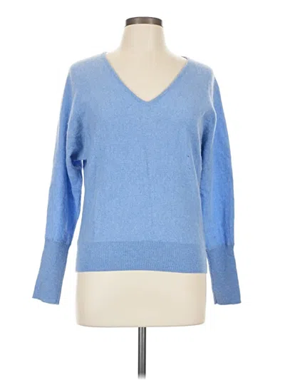 Pre-owned Tahari Cashmere Pullover Sweater In Blue
