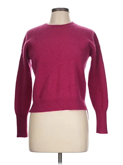 Pre-owned Tahari Cashmere Pullover Sweater In Burgundy