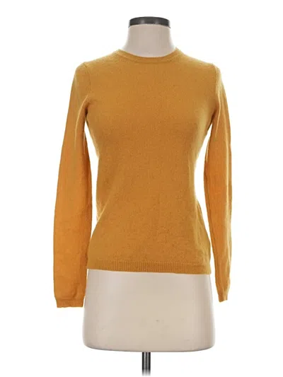Pre-owned Tahari Cashmere Pullover Sweater In Gold