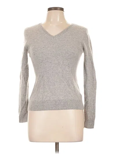 Pre-owned Tahari Cashmere Pullover Sweater In Gray