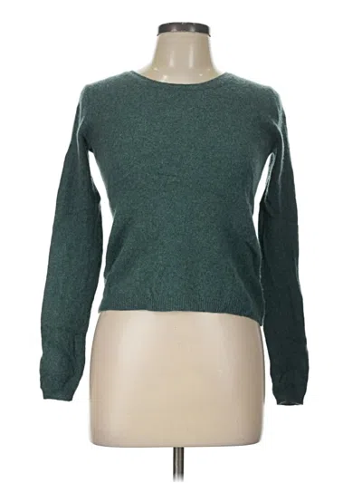 Pre-owned Tahari Cashmere Pullover Sweater In Green