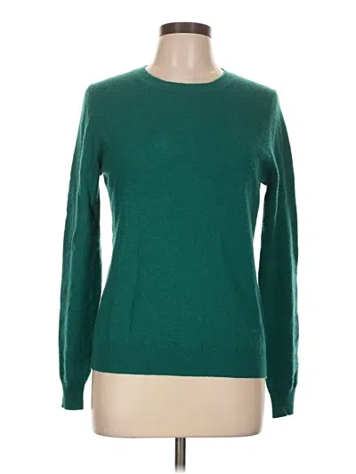 Pre-owned Tahari Cashmere Pullover Sweater In Green