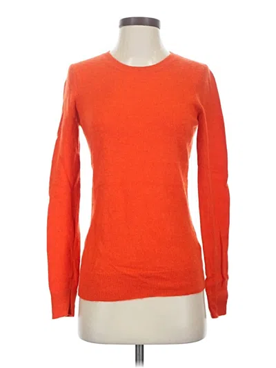 Pre-owned Tahari Cashmere Pullover Sweater In Orange