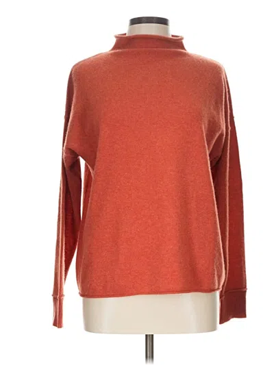 Pre-owned Tahari Cashmere Pullover Sweater In Orange