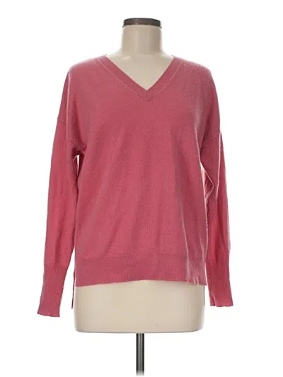 Pre-owned Tahari Cashmere Pullover Sweater In Pink