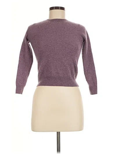 Pre-owned Tahari Cashmere Pullover Sweater In Purple