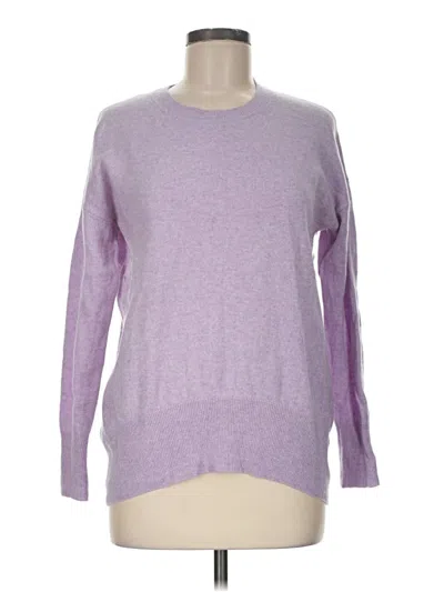 Pre-owned Tahari Cashmere Pullover Sweater In Purple