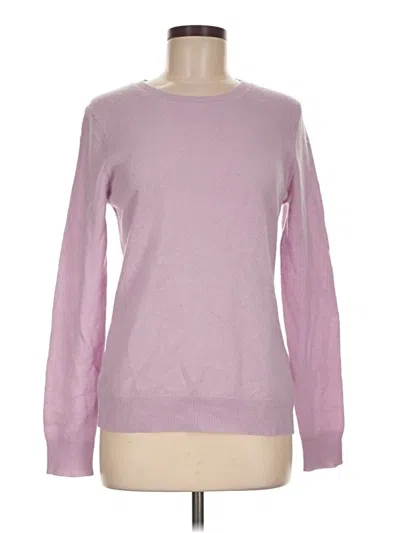 Pre-owned Tahari Cashmere Pullover Sweater In Purple