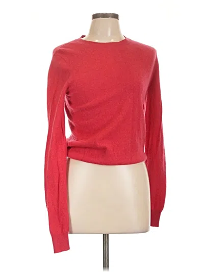 Pre-owned Tahari Cashmere Pullover Sweater In Red