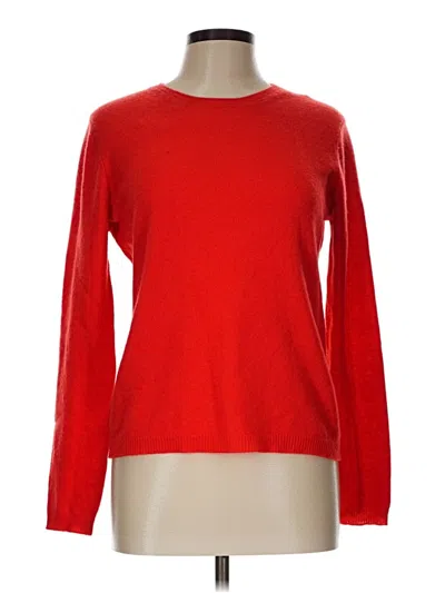 Pre-owned Tahari Cashmere Pullover Sweater In Red