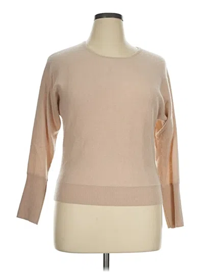 Pre-owned Tahari Cashmere Pullover Sweater In Tan