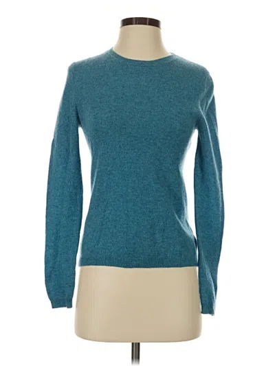 Pre-owned Tahari Cashmere Pullover Sweater In Teal