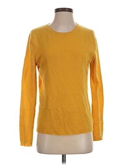 Pre-owned Tahari Cashmere Pullover Sweater In Yellow