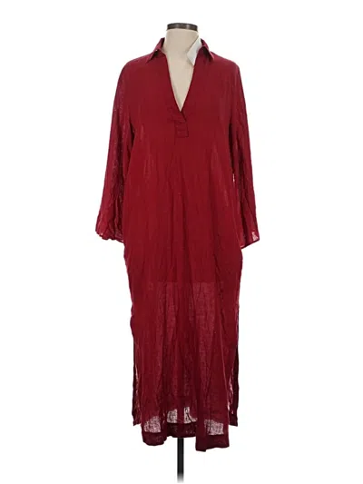 Pre-owned Tahari Casual Dress In Burgundy