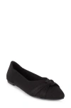 Tahari Catalina Pointed Toe Knit Flat In Black