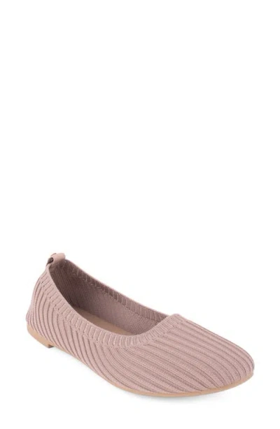Tahari Clementia Knit Ballet Flat In Brown