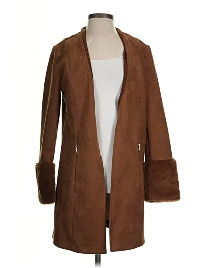 Pre-owned Tahari Coat In Brown
