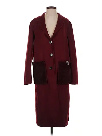 Pre-owned Tahari Coat In Burgundy