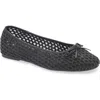 Tahari Coated Raffia Ballet Flat In Black