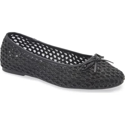 Tahari Coated Raffia Ballet Flat