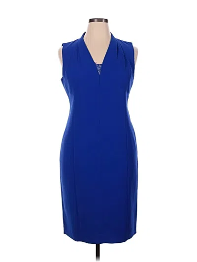Pre-owned Tahari Cocktail Dress In Blue